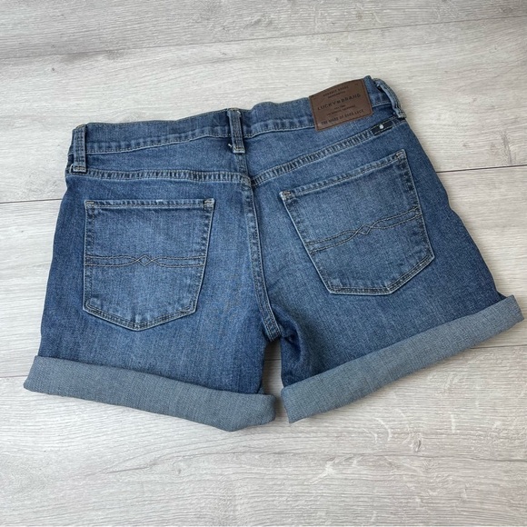 Lucky Brand Mid Rise Denim Roll Up Shorts Size 25 - Picture 2 of 9